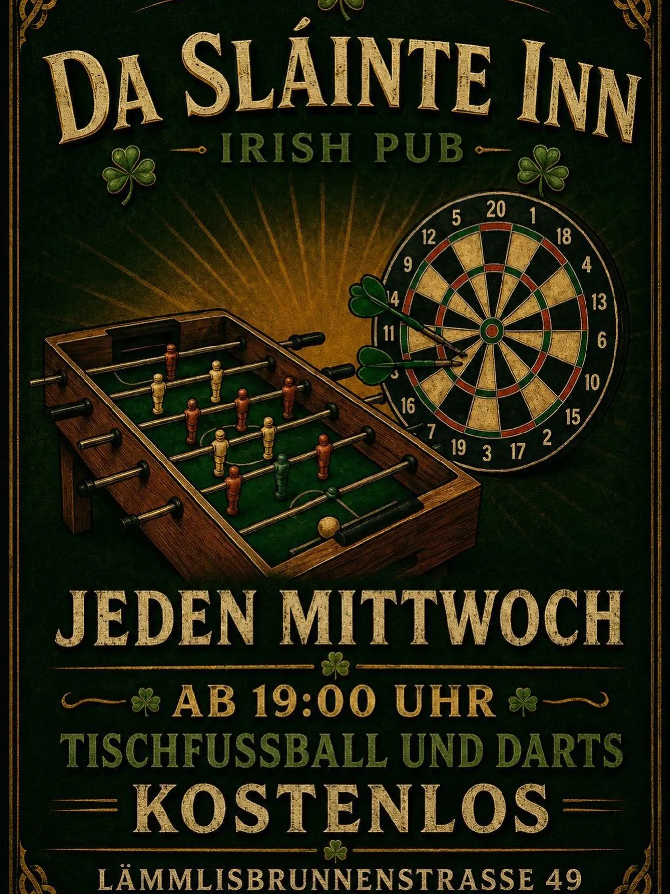 Tischfussball und Darts