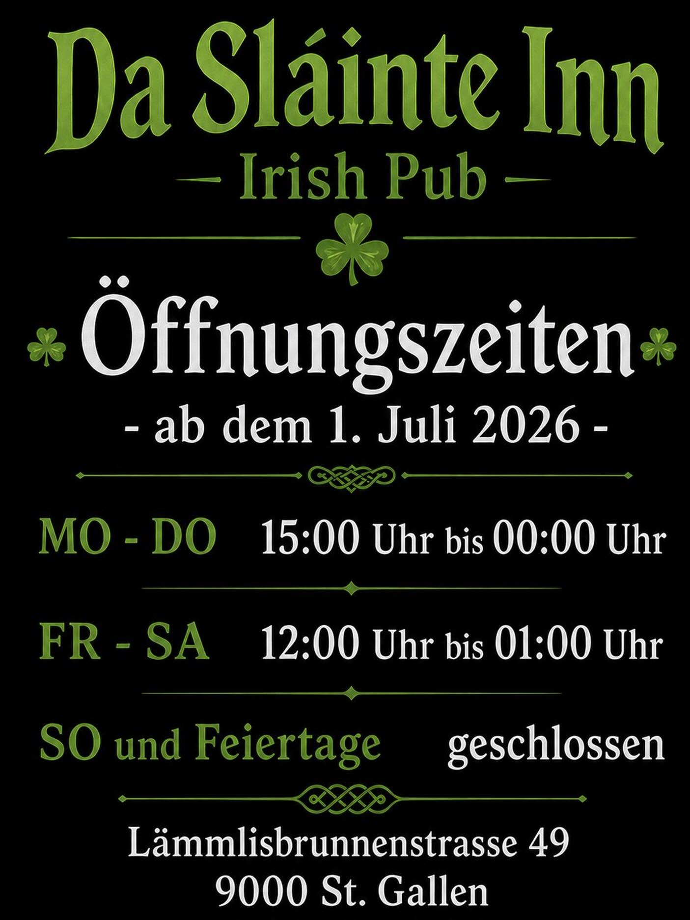 Neue Öffnungszeiten